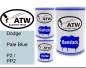 Preview: Dodge, Pale Blue, P2 / PP2: 500ml Lackdose + 500ml Klarlack + 250ml Härter - Set, von ATW Autoteile West.